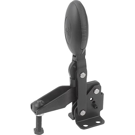 Vertical Toggle Clamps With Flat Foot And Adjustable Clamping Spindle